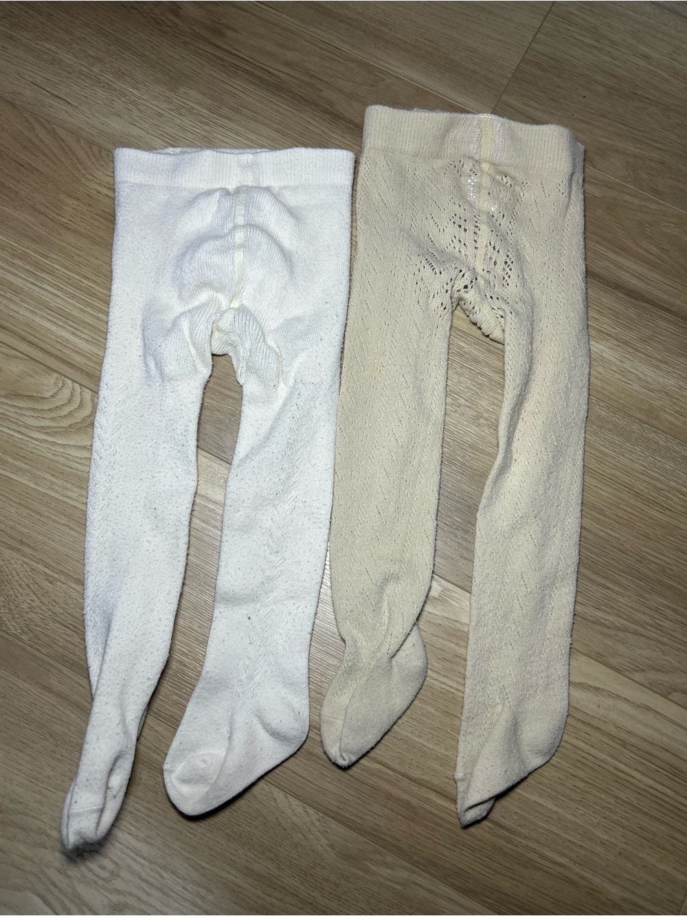 Jamie Kay Baby Tights — White and Cream